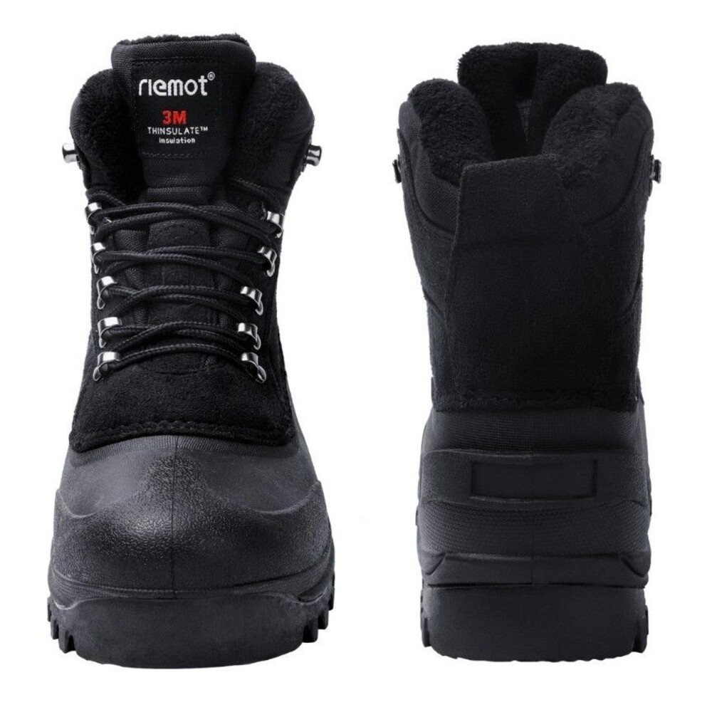 Riemot Mens Winter Waterproof Low-top Outdoor Warm Snow Boots Hiking Boots